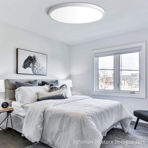 500mm Black and White Round LED Surface Panel Light